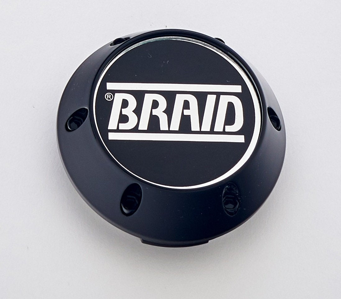 braid center caps medium black