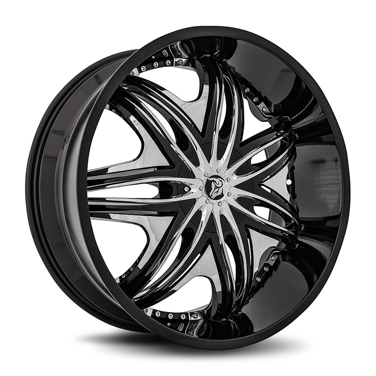 diablo wheels morpheus black with chrome inserts