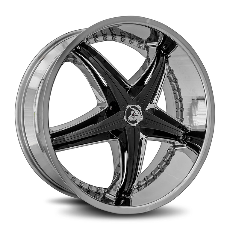 diablo wheels reflection x chrome with black or custom insert