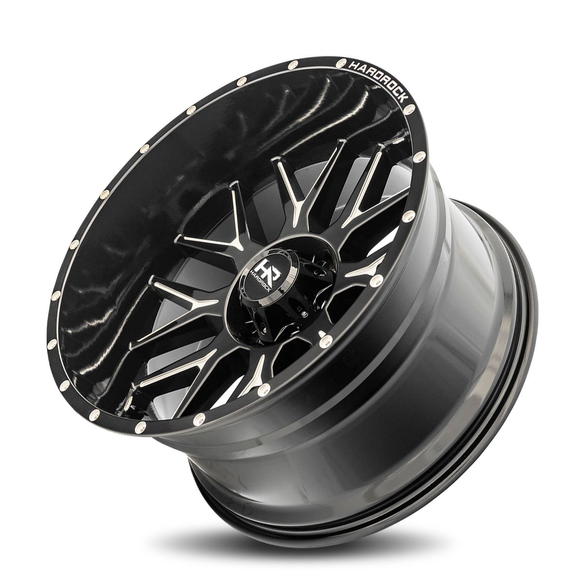 hardrock offroad wheels h500 affliction xposed gloss black milled