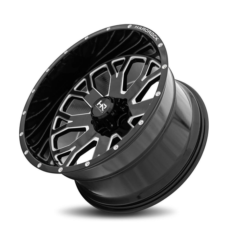 hardrock offroad wheels h504 slammer xposed gloss black milled