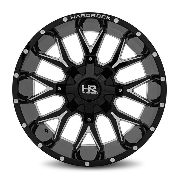 hardrock offroad wheels h700 affliction gloss black milled