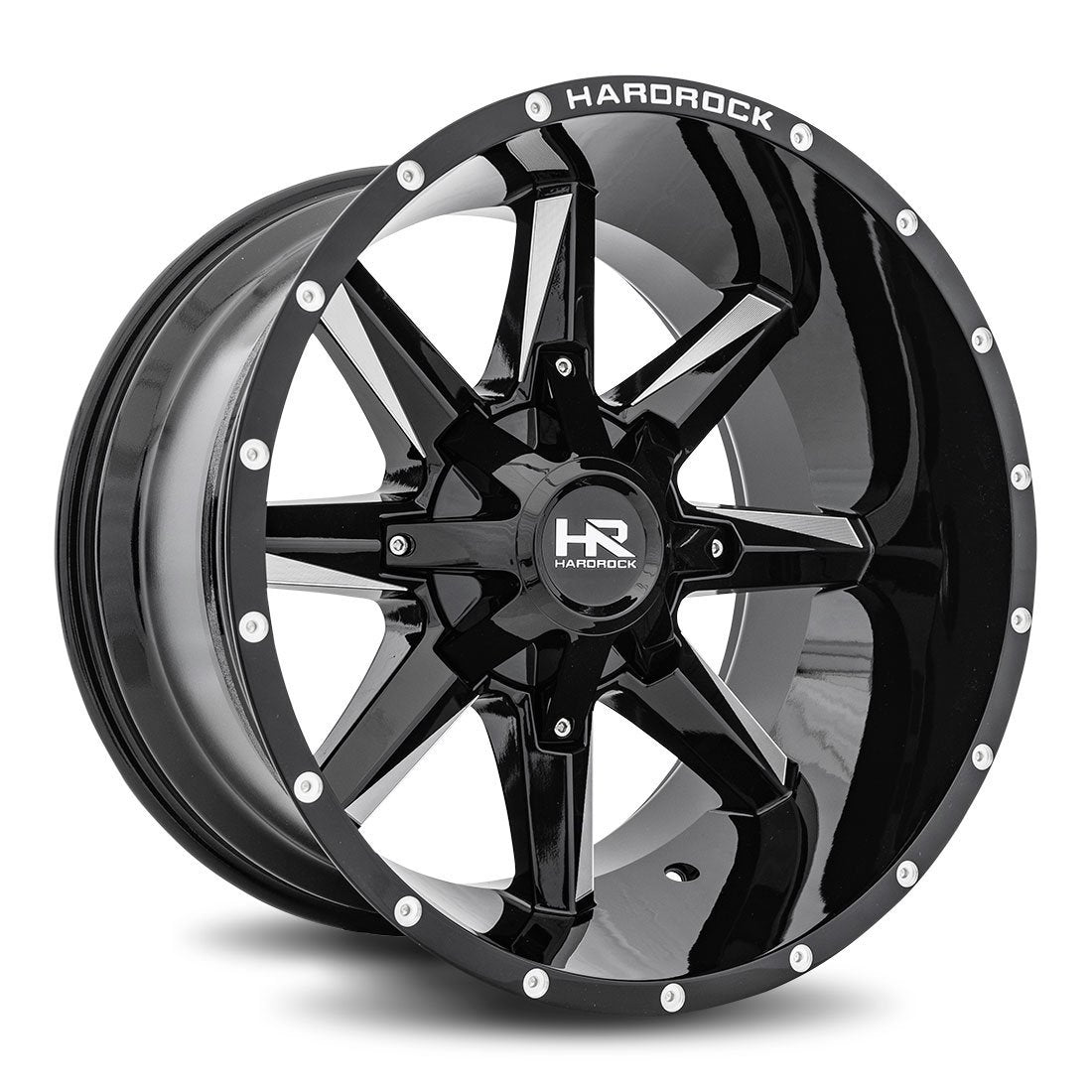 hardrock offroad wheels h703 hardcore gloss black milled
