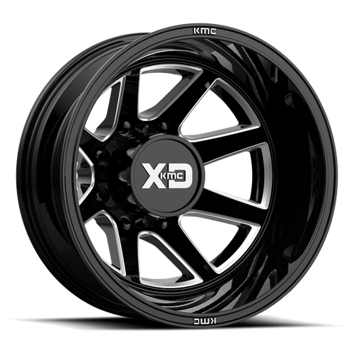 xd845 pike dually gloss black milled - rear