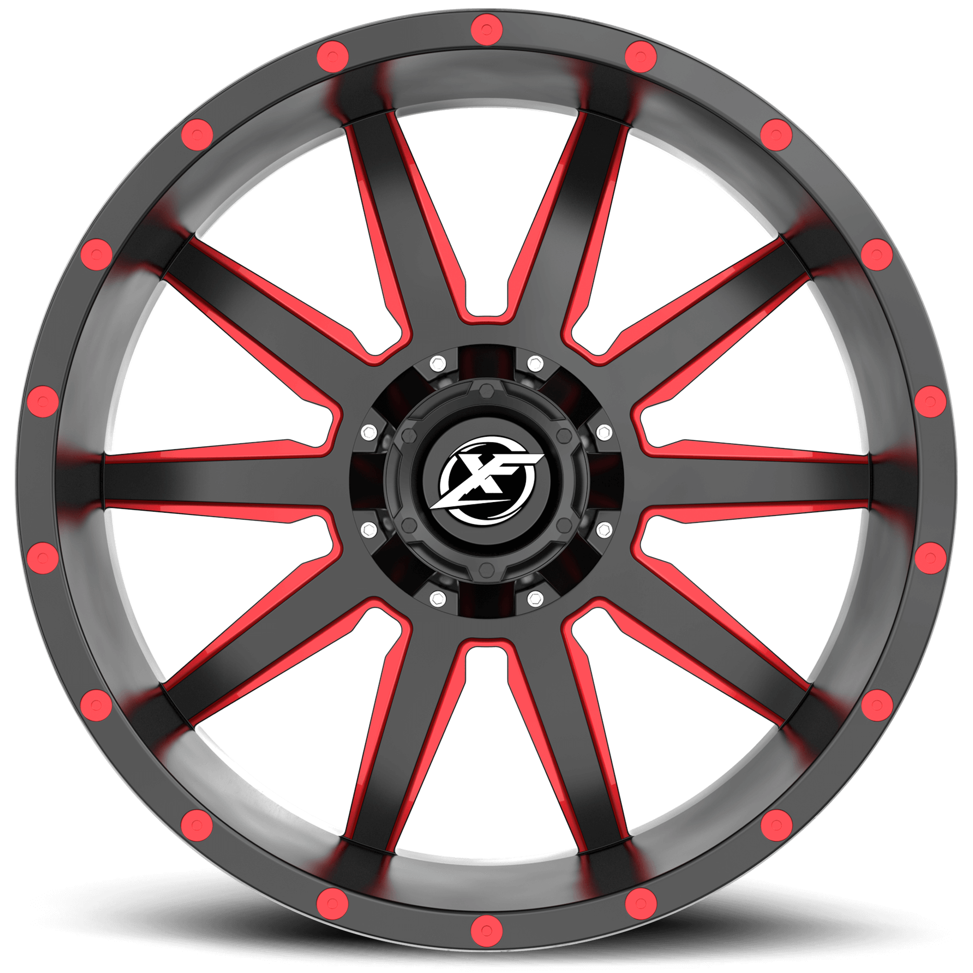 XF OFF-ROAD XF-219 Gloss Black & Red Milled