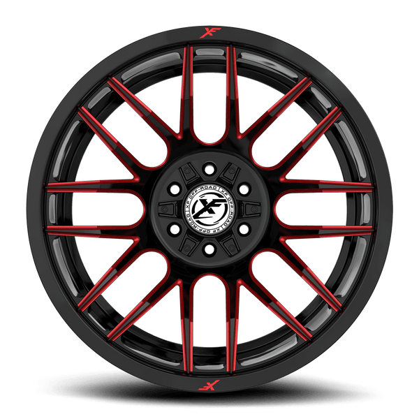 XF OFF-ROAD XF-232 Gloss Black & Red Milled