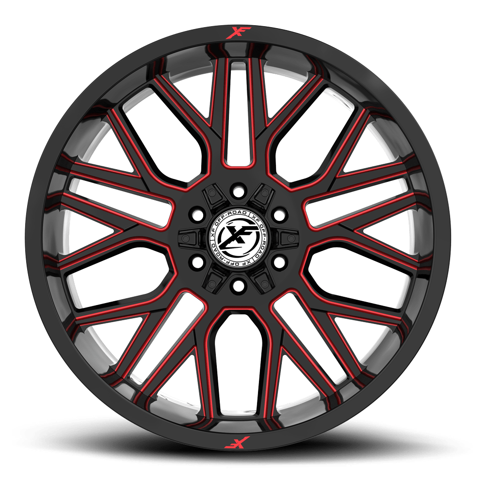 XF OFF-ROAD XF-235 Gloss Black & Red Milled