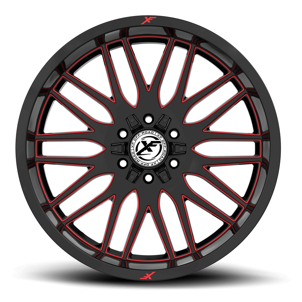 XF OFF-ROAD XF-240 Gloss Black & Red Milled