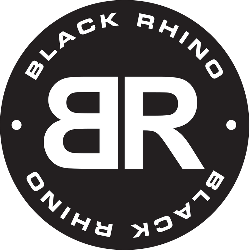black rhino shredder rotary forged matte gunmetal w/ black lip edge