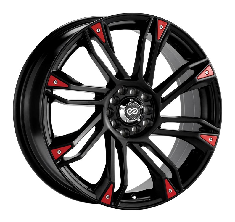 enkei performance series gw8 black w/ red or chrome trim